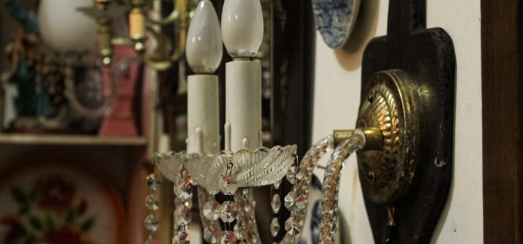 Elegant Antique Chandelier with Crystal Accents